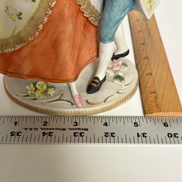 Brinns Porcelain Figurine Victorian Dancing Couple Vintage Japan - Picture 8 of 10